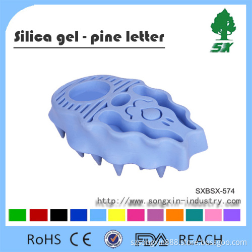 Hot Sale Silicone Pet Bath Massage Brush pet bathing brush, massage,Silicone clean brush
